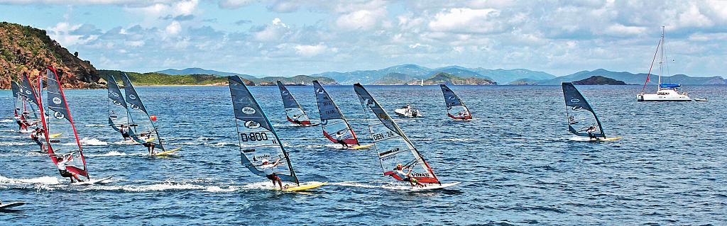 windsurfer race